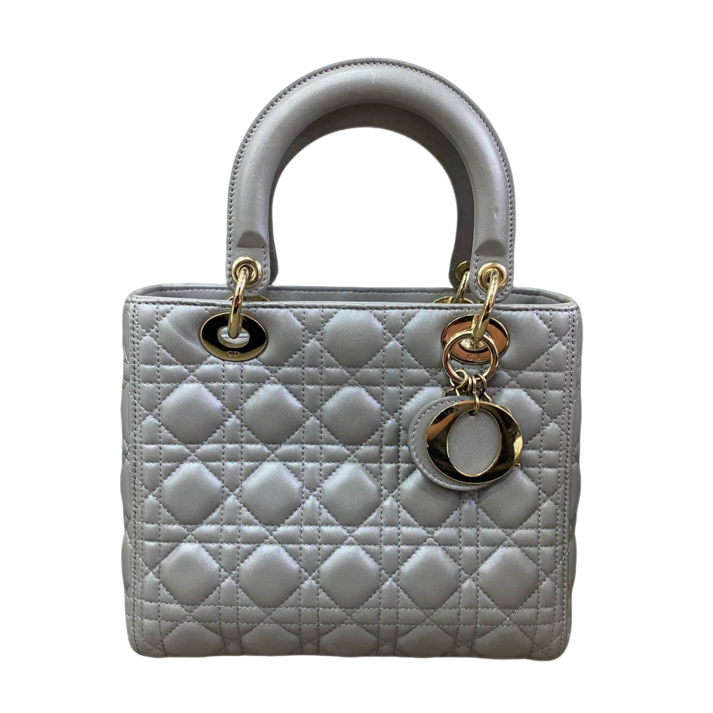 99新 DIOR/迪奥 戴妃五格手提包斜挎包单肩包17年（缺肩带）