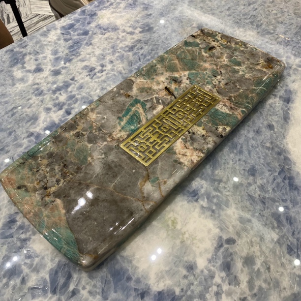 巴西进口奢石亚马逊绿湿泡台