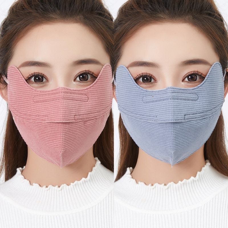 防寒冬季加厚口罩女保暖开口防起雾护眼角防寒可水洗加大护脸面罩