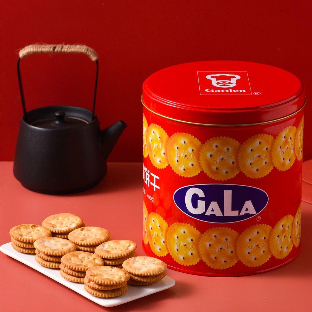 嘉顿加拿饼干礼盒罐装小圆饼休闲零食大礼包送礼佳品400g装