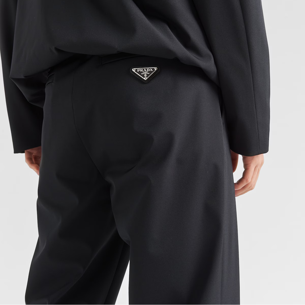 Prada/普拉达织物休闲裤黑色