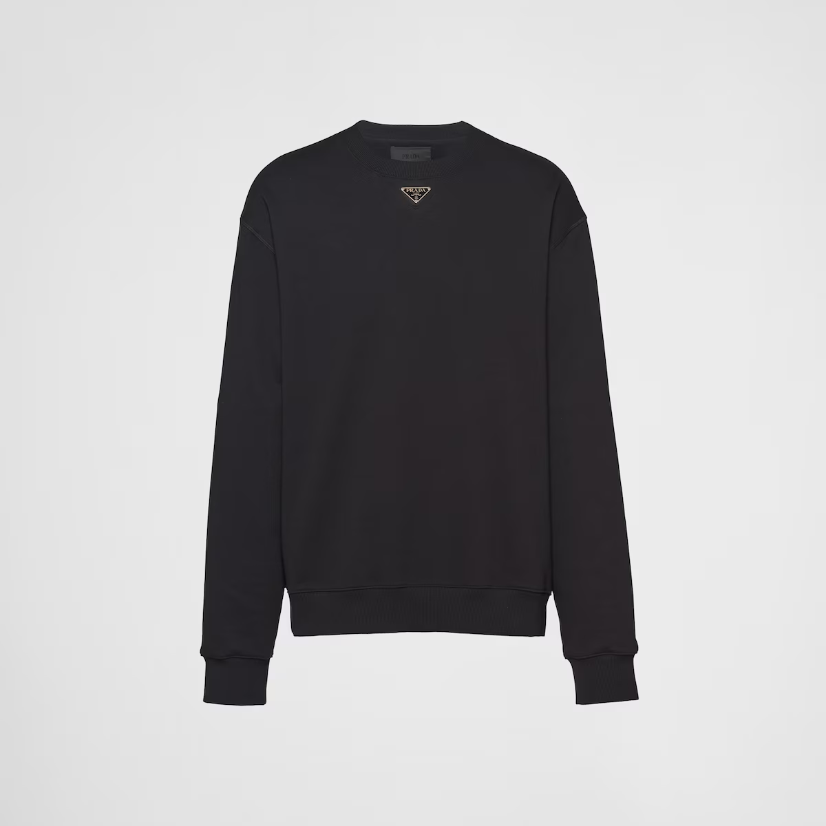 Prada/普拉达领口三角牌套头金属微标卫衣