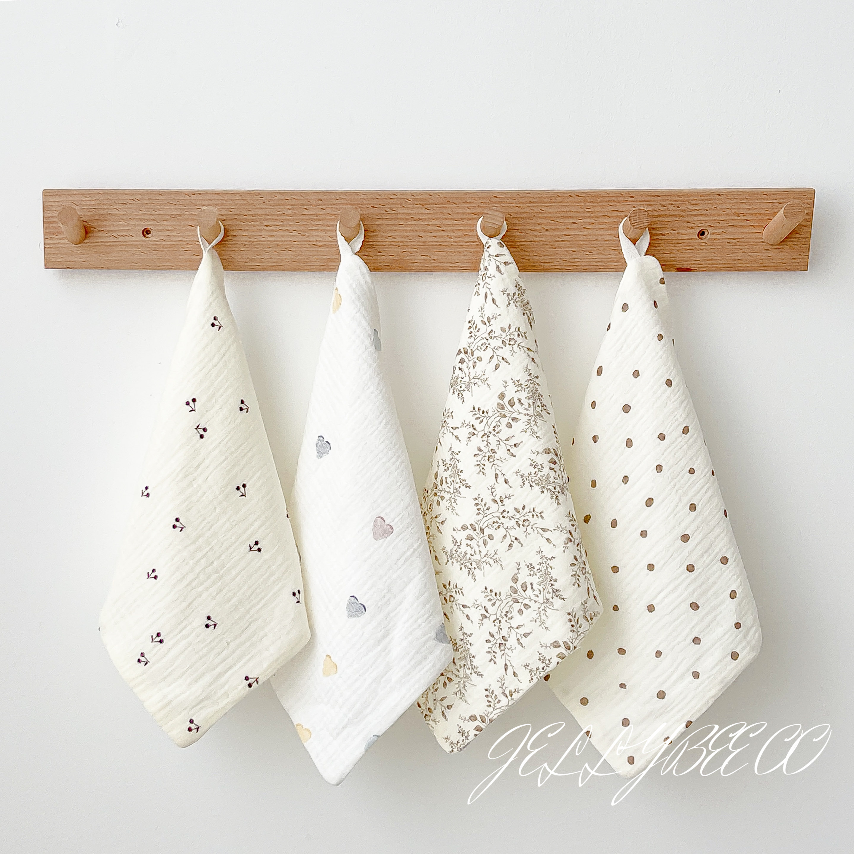 A类纯棉纱布宝宝小方巾口水巾新生婴儿毛巾洗澡儿童手帕擦手洗脸