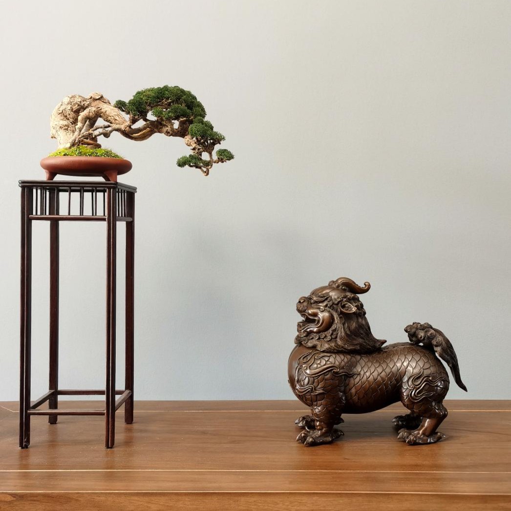 《狻猊香薰炉》纯紫铜香炉招财香炉摆件玄关摆件桌面摆件桌面摆件