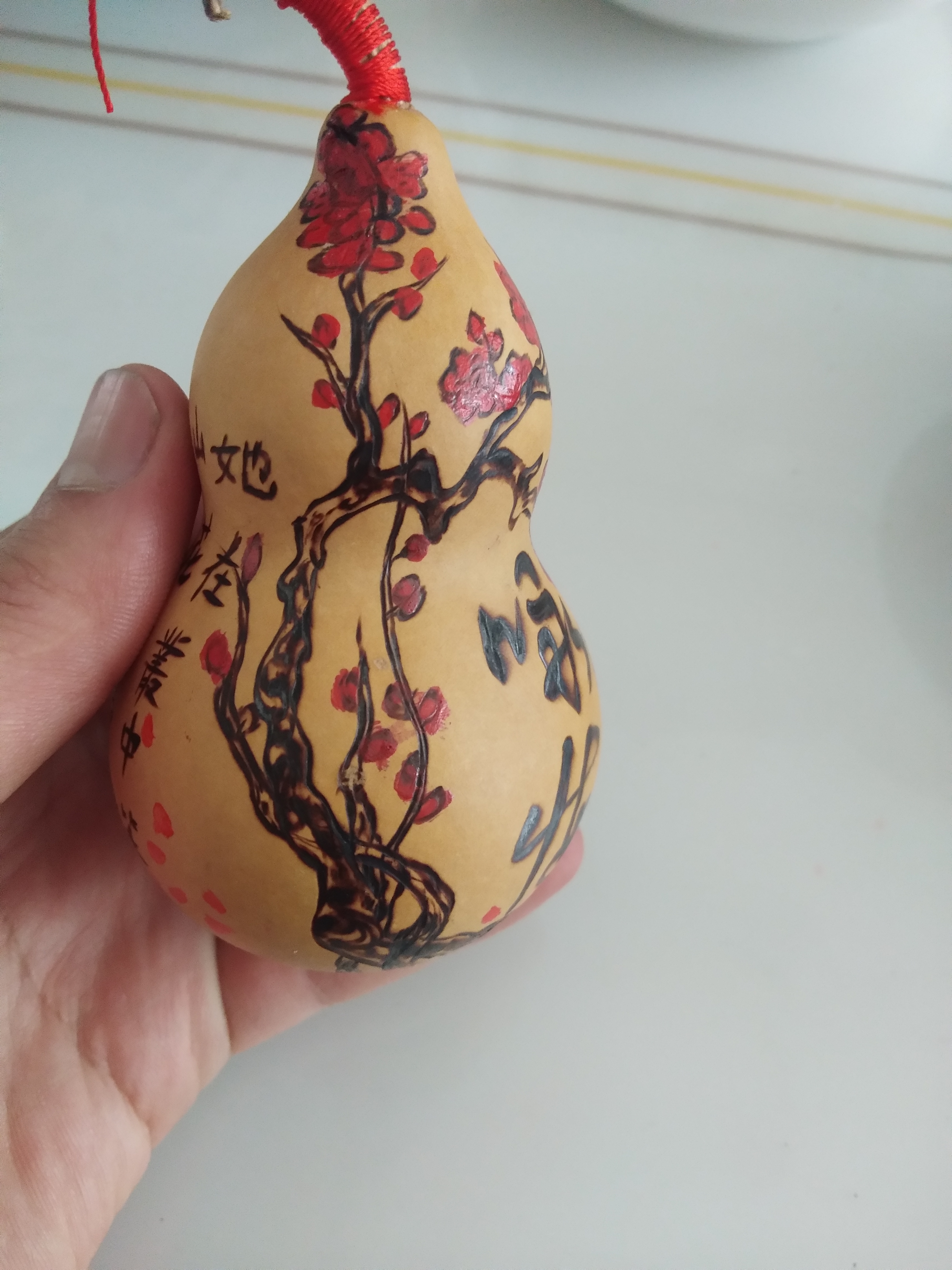 天然葫芦纯手工烙画梅花咏梅诗句