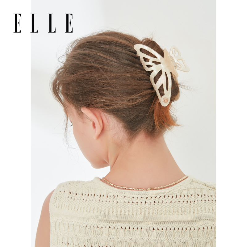 ELLE发夹女春夏新款百搭时尚气质可爱发卡简约甜美抓夹35SE93027