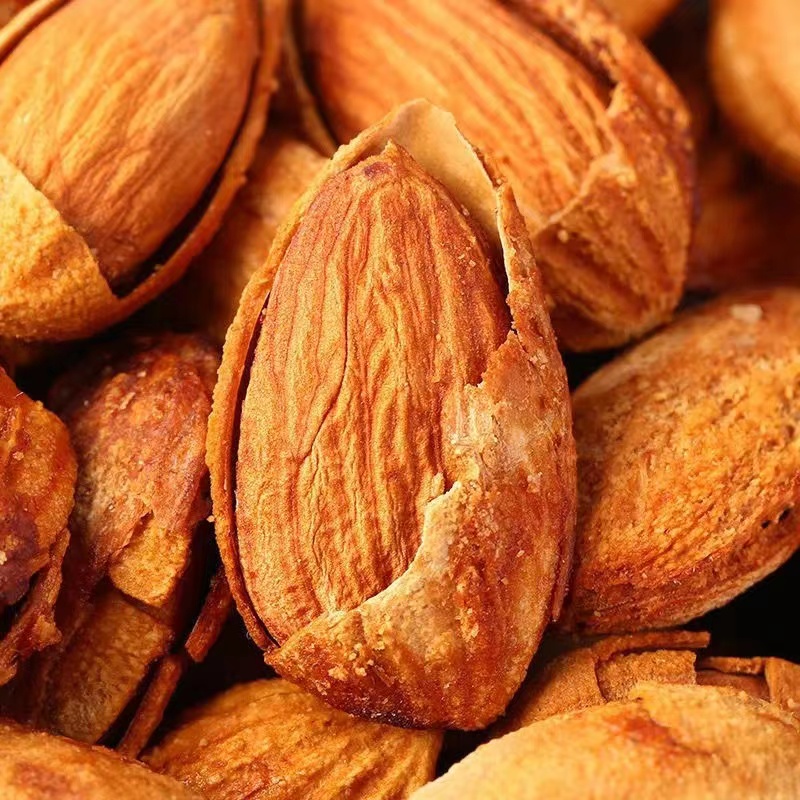 新疆手剥巴旦木坚果扁桃仁开口原味奶油味干果薄壳香脆大颗松脆