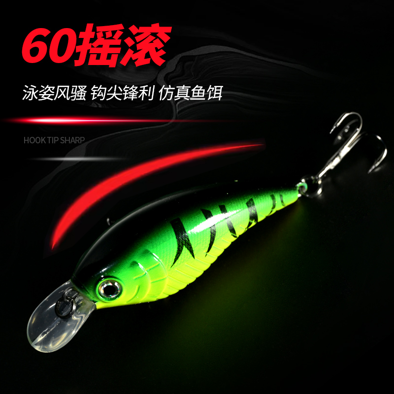 【一个包邮】短舌板摇滚小胖大口鲈黑坑野钓反应搜索饵翘嘴鲶鱼