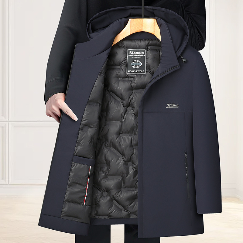 爸爸款冬装棉衣外套2023新款中老年父亲男士寒冬防寒服棉袄大衣厚