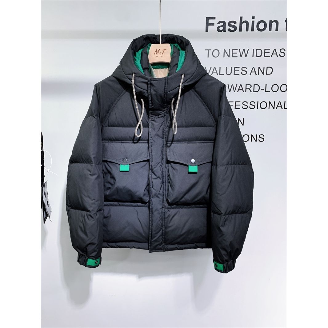 连帽棉服男士2023冬季新款潮牌宽松加厚工装棉衣短款保暖外套青款