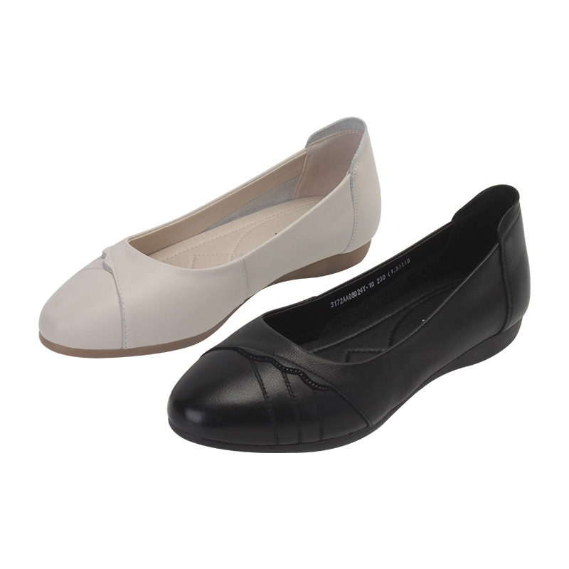 意尔康女鞋春季舒适真皮软底舒软休闲女单08024Y