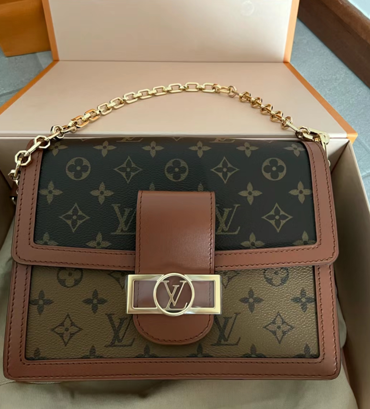 99新 LouisVuitton/路易威登 新款铜片达芙妮中号包（25年带发票）