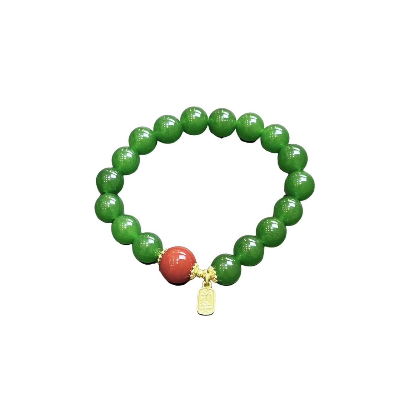 锦红多宝苹果绿手串 C02-28