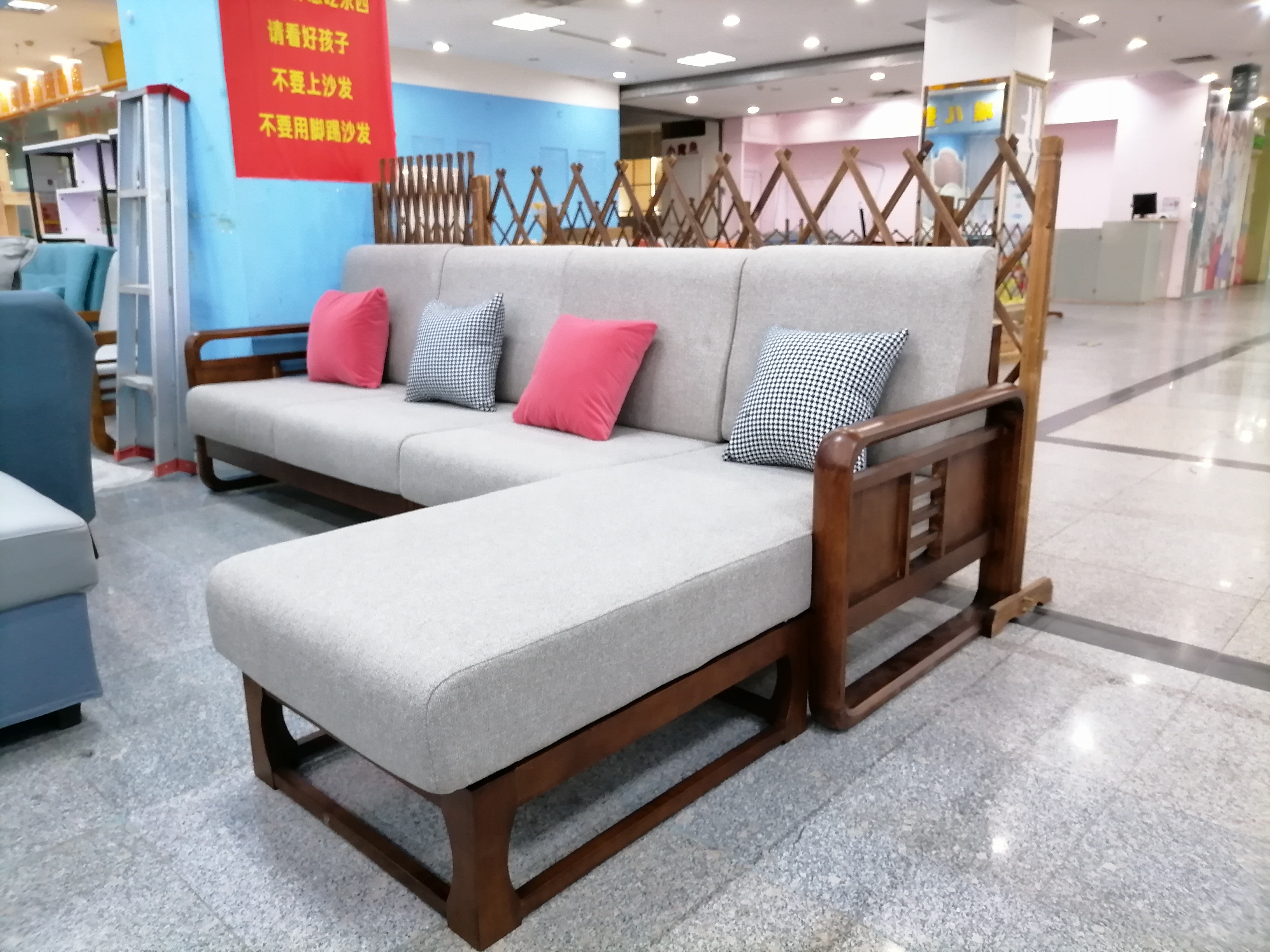 实木阳台拐角沙发简约单人别墅美式禅意轻奢北欧新中式家用客厅