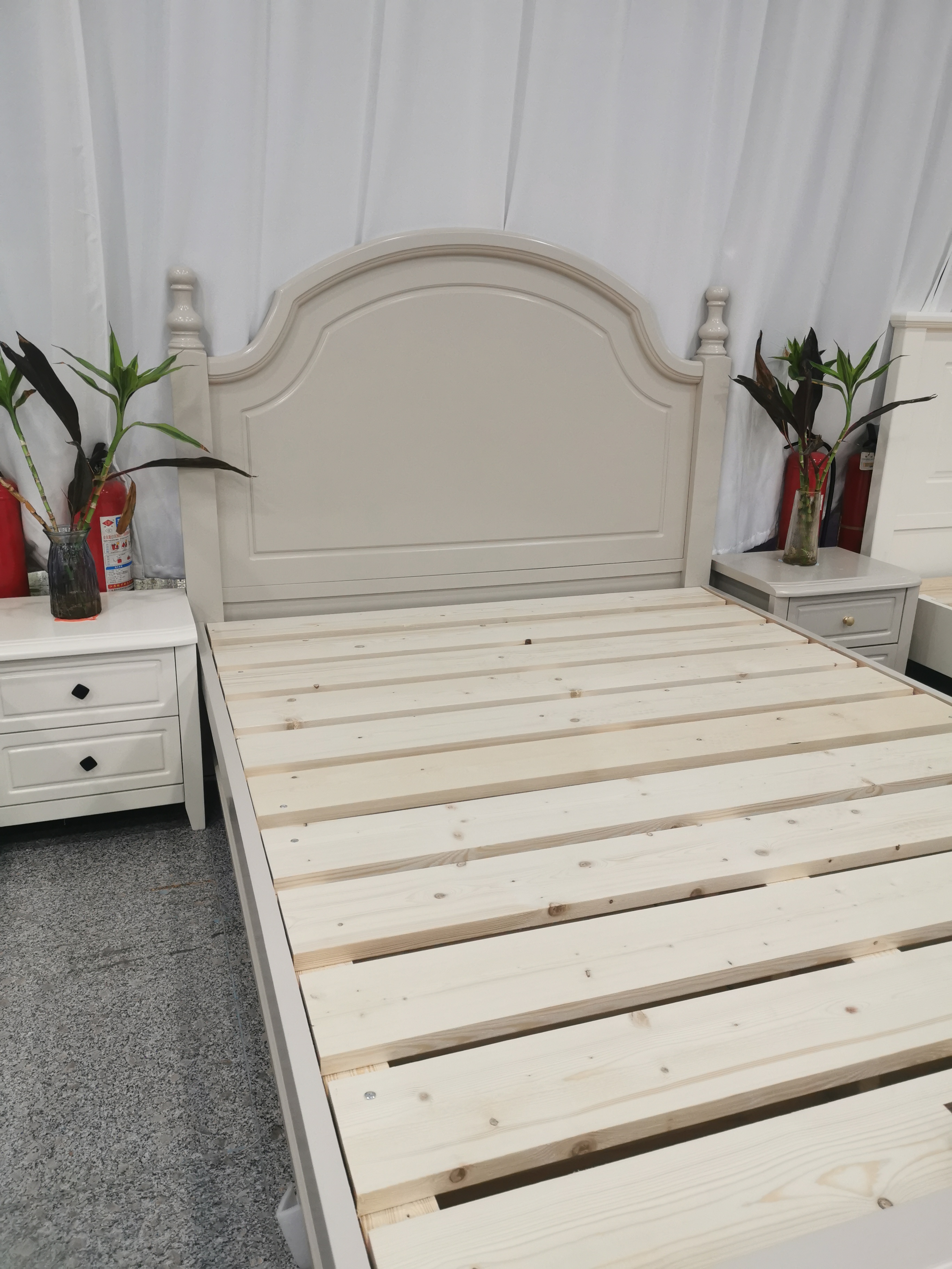 田园美式实木大床储物简约轻奢