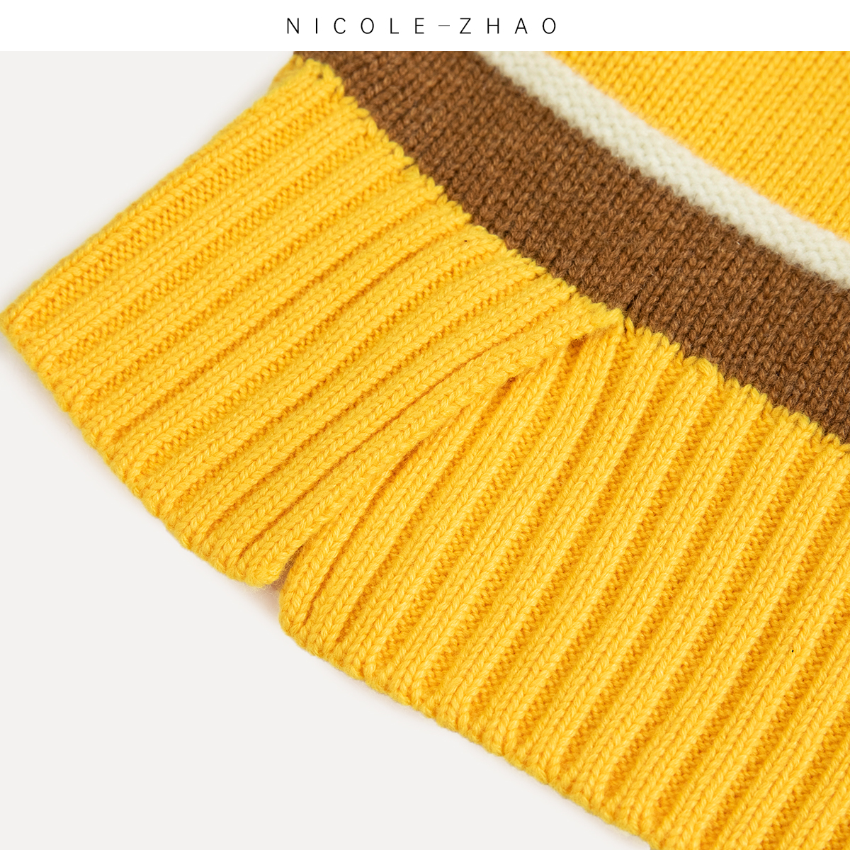 2N00581【贵姐NICOLE】高端设计师减龄时尚气质长袖针织上衣