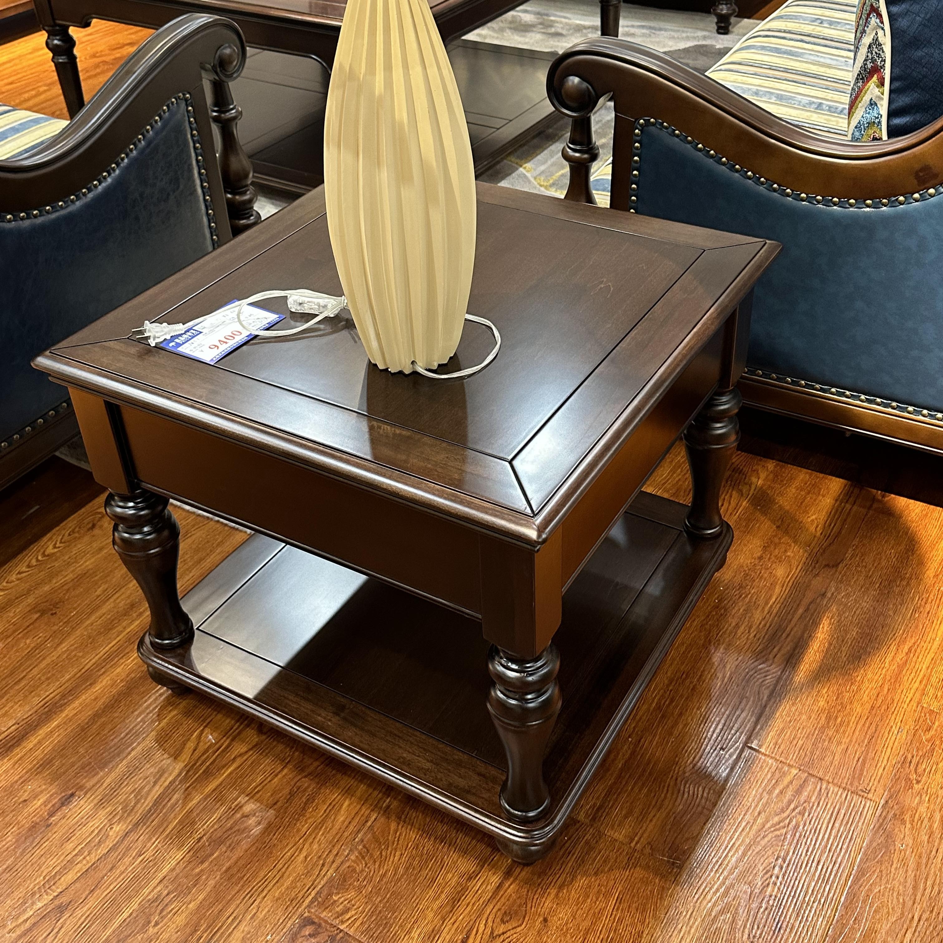 格蕾尔美式乡村小方几复古轻奢方形茶几欧式家用客厅边角几咖啡桌