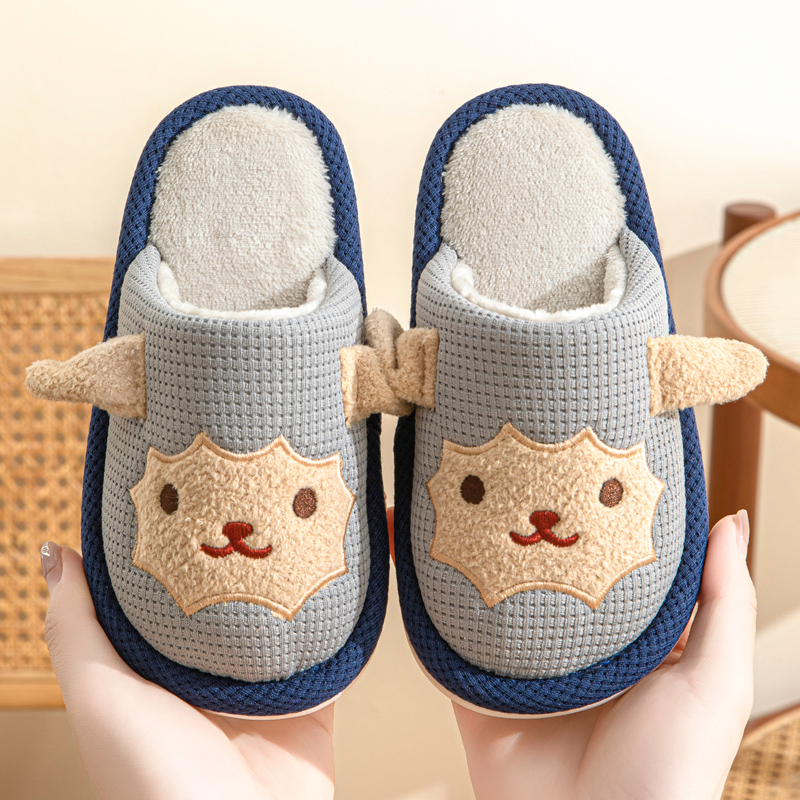 秋冬季儿童棉拖鞋2024新款男童女童居家鞋室内小孩宝宝家用毛拖鞋