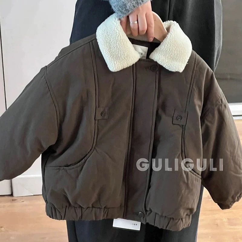 儿童棉棉服男童棉袄秋冬装2024新款洋气加厚保暖上衣宝宝外套潮