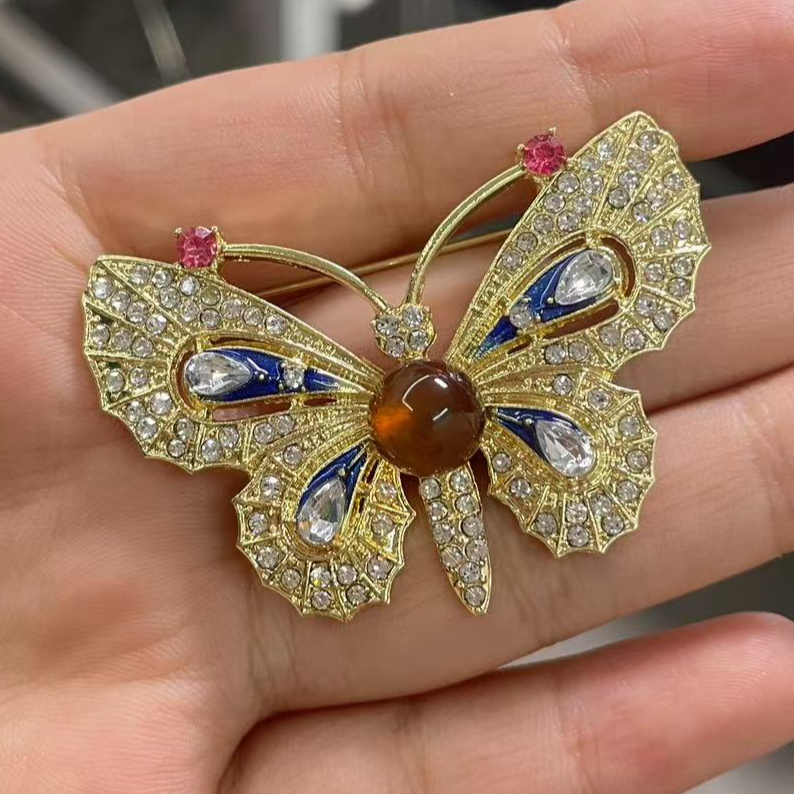 天然琥珀蝴蝶胸针多样性拍一发一284