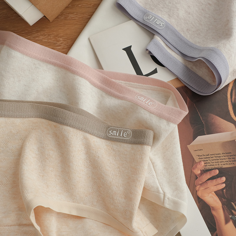 内裤女生棉质柔软透气高中生少女三角裤女士中腰舒适薄款日系简约