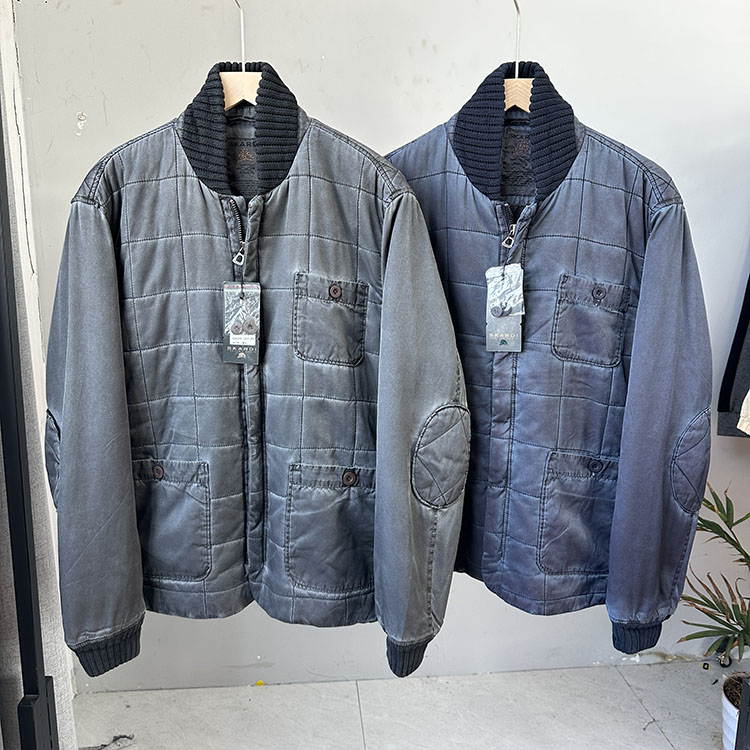 重磅水洗复古做旧脏洗油蜡风工装夹克男士秋冬季阿美咔叽棉衣外套
