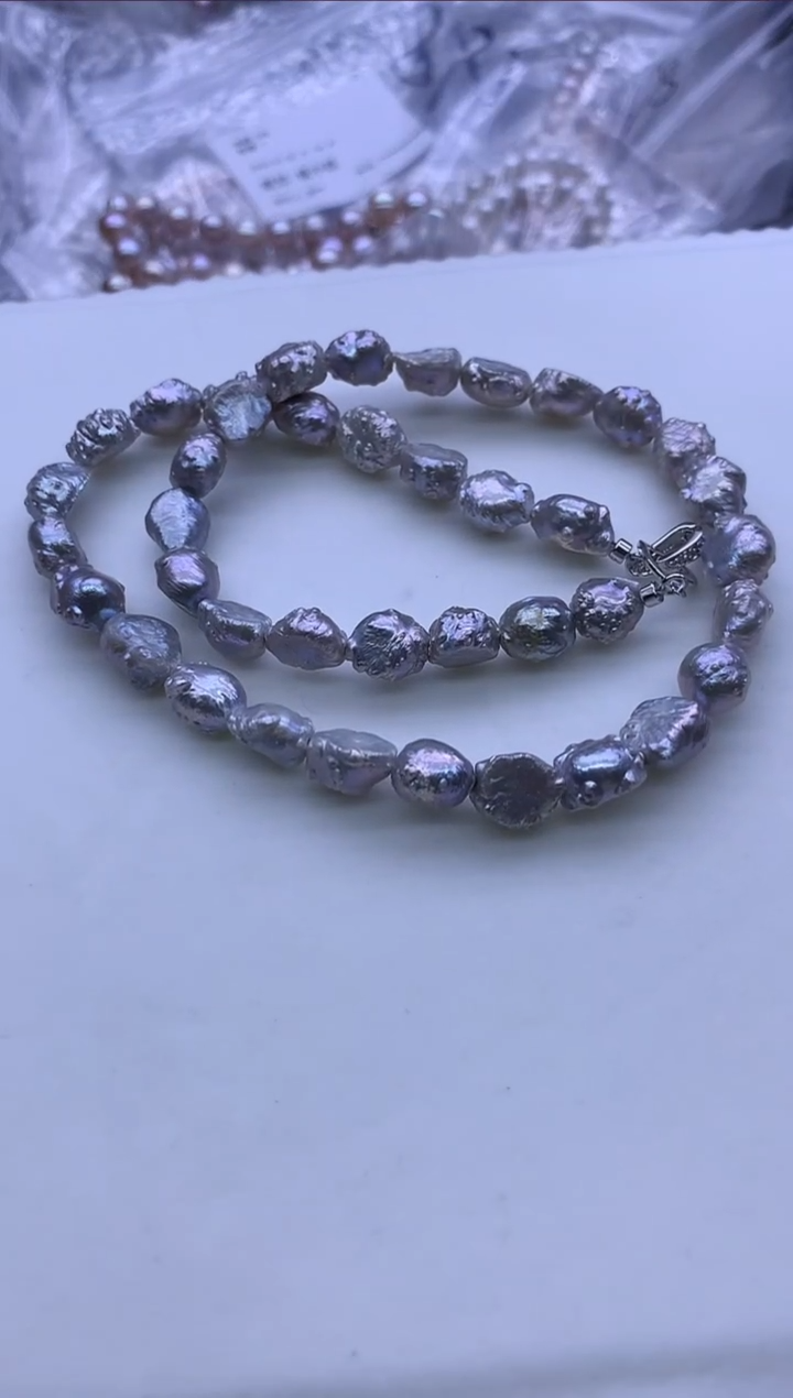 【闪购商品】淡水珍珠颈饰银S925镶嵌淡水珍珠项链