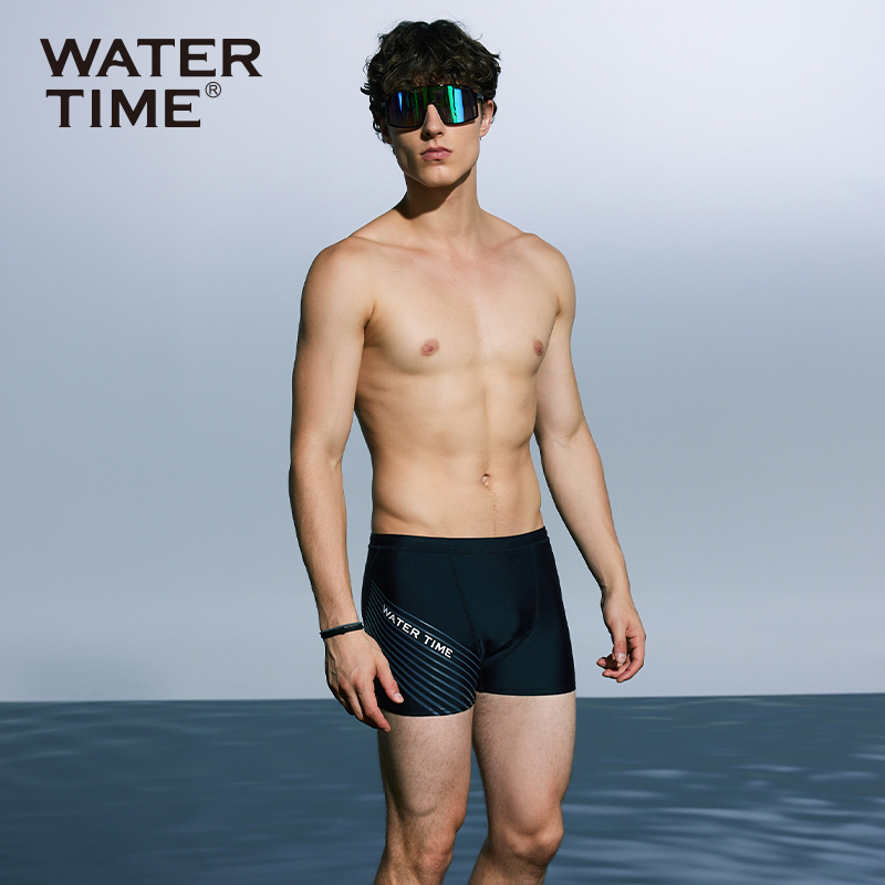 【教练专属】WaterTime泳裤男2023新款速干防尴尬专业训练男士泳裤