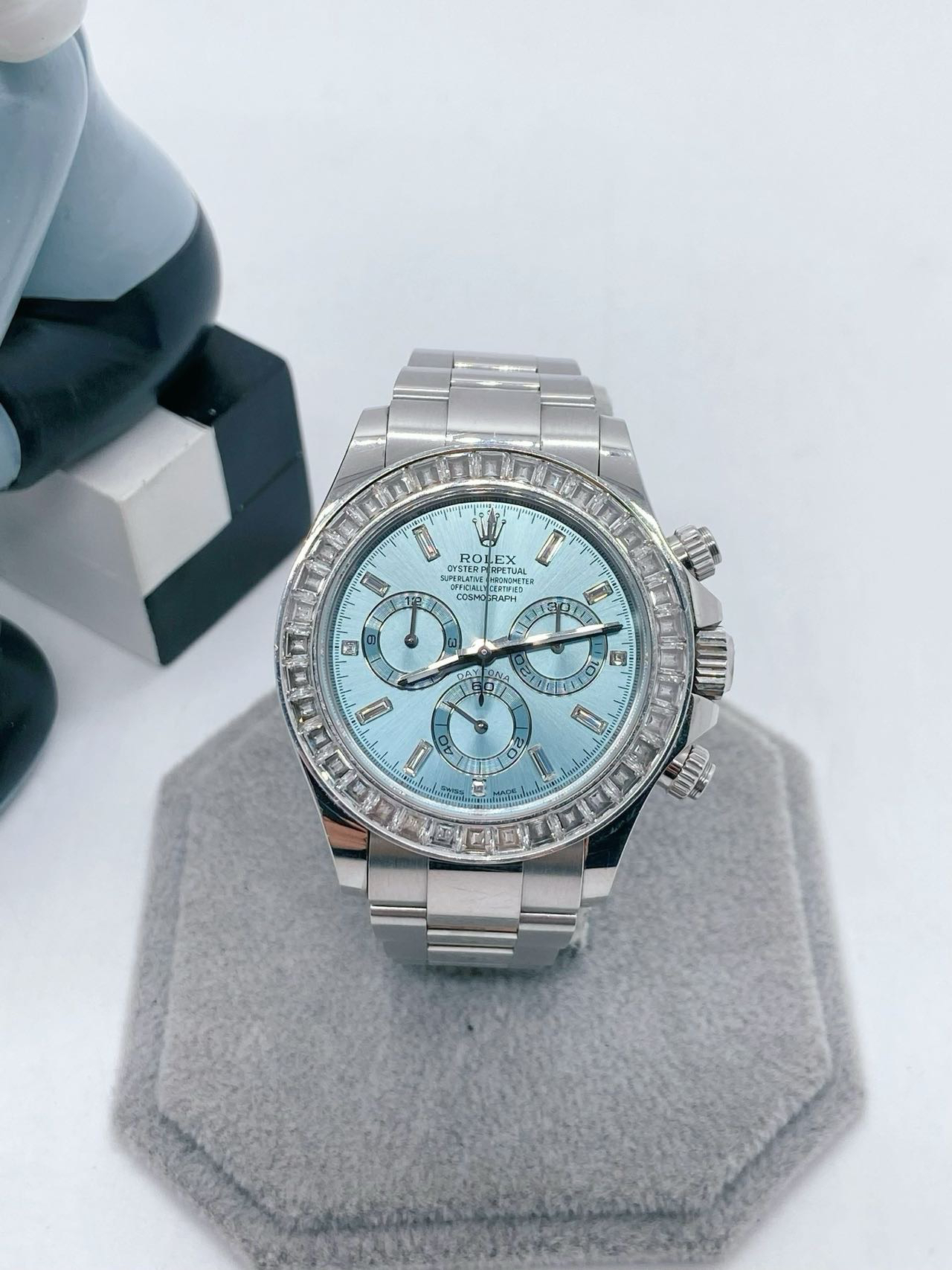 99新 Rolex/劳力士 116576TBR外圈大T钻 盘内冰糖刻度 冰蓝迪