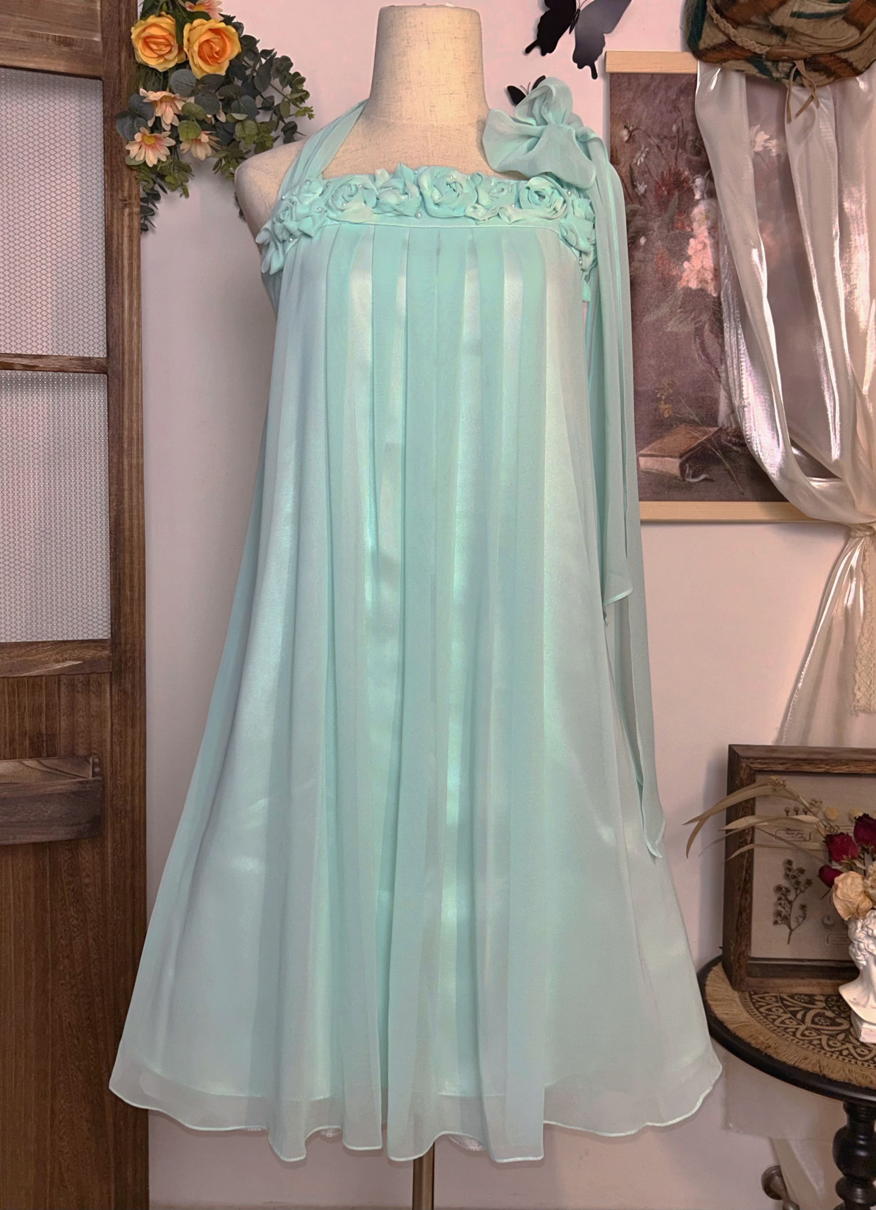 GOOD-复古日系古着短款半身裙碎花显瘦辣妹高腰性感夏季法式小众