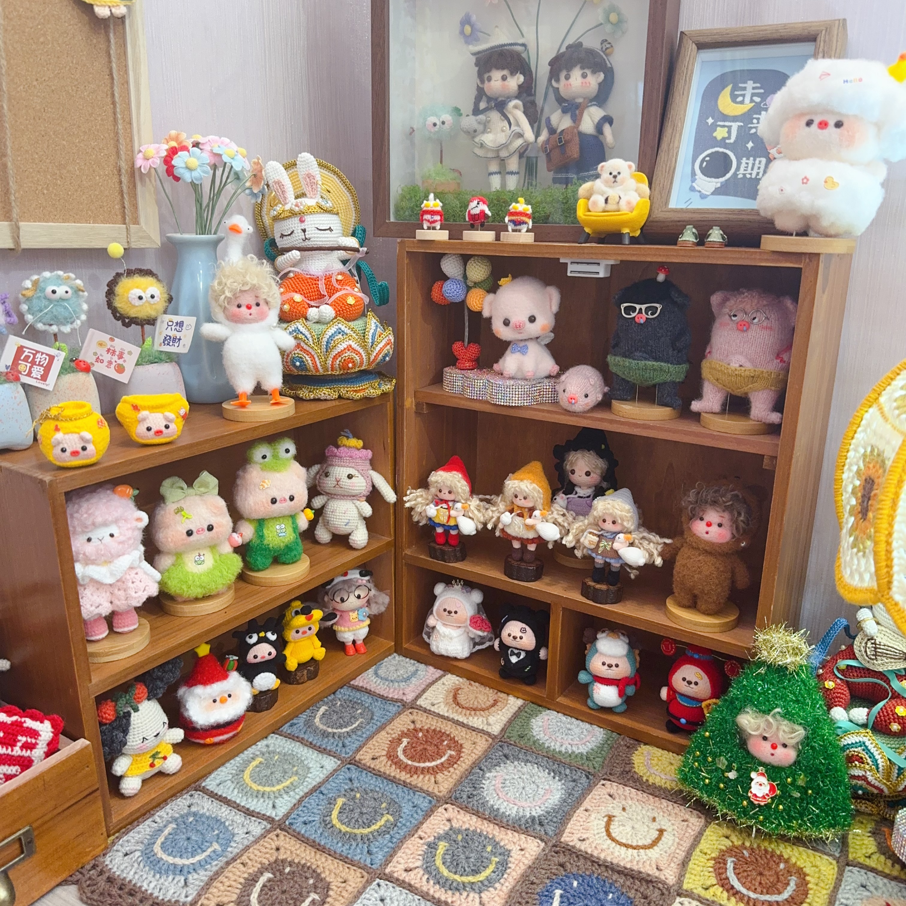 手工毛线钩织玩偶、包、车挂、饰品摆件挂件等，直播间选款后改价链接