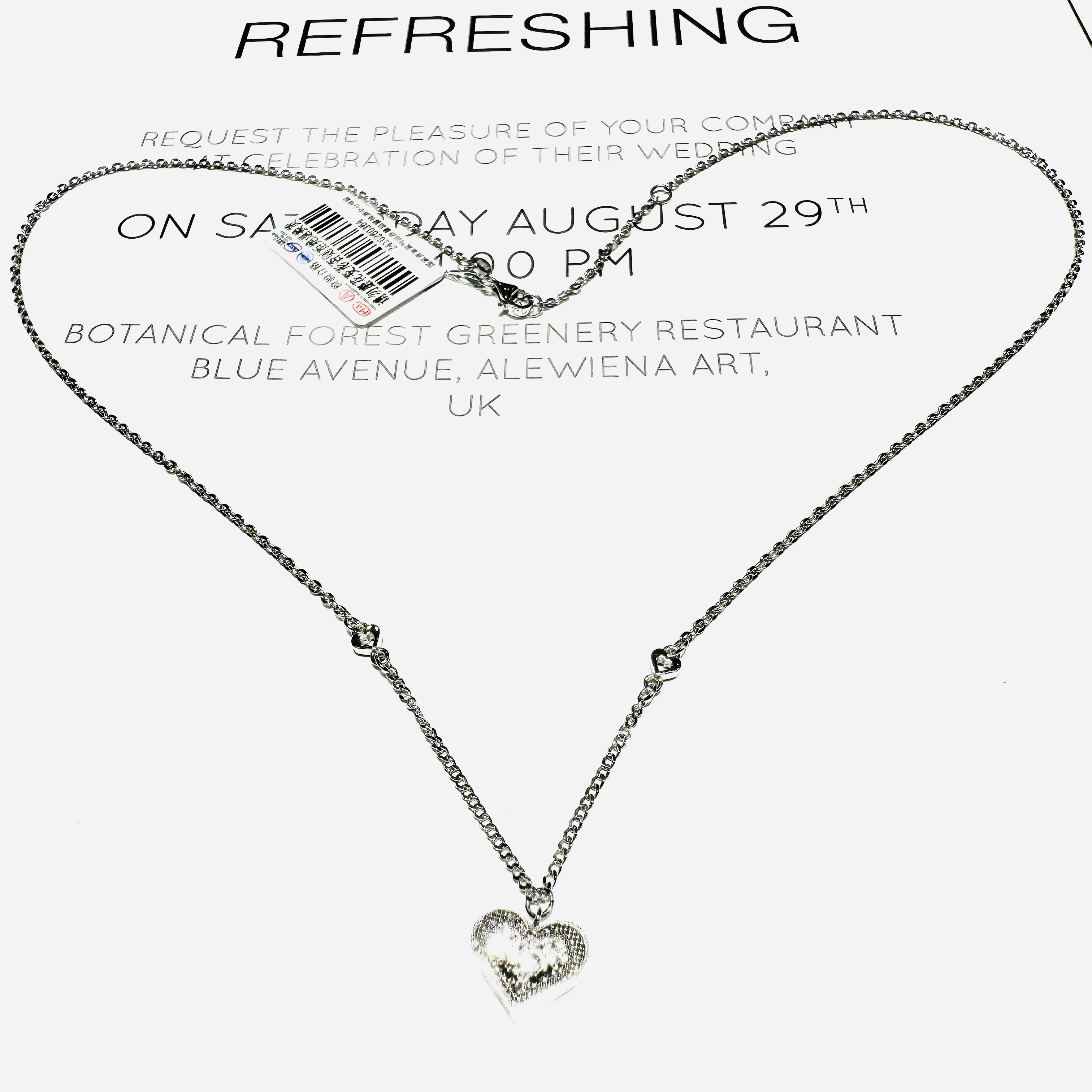 柴尔德珠宝铂金Pt950龙鳞爱心永恒的爱套链  5.52克  弹簧扣