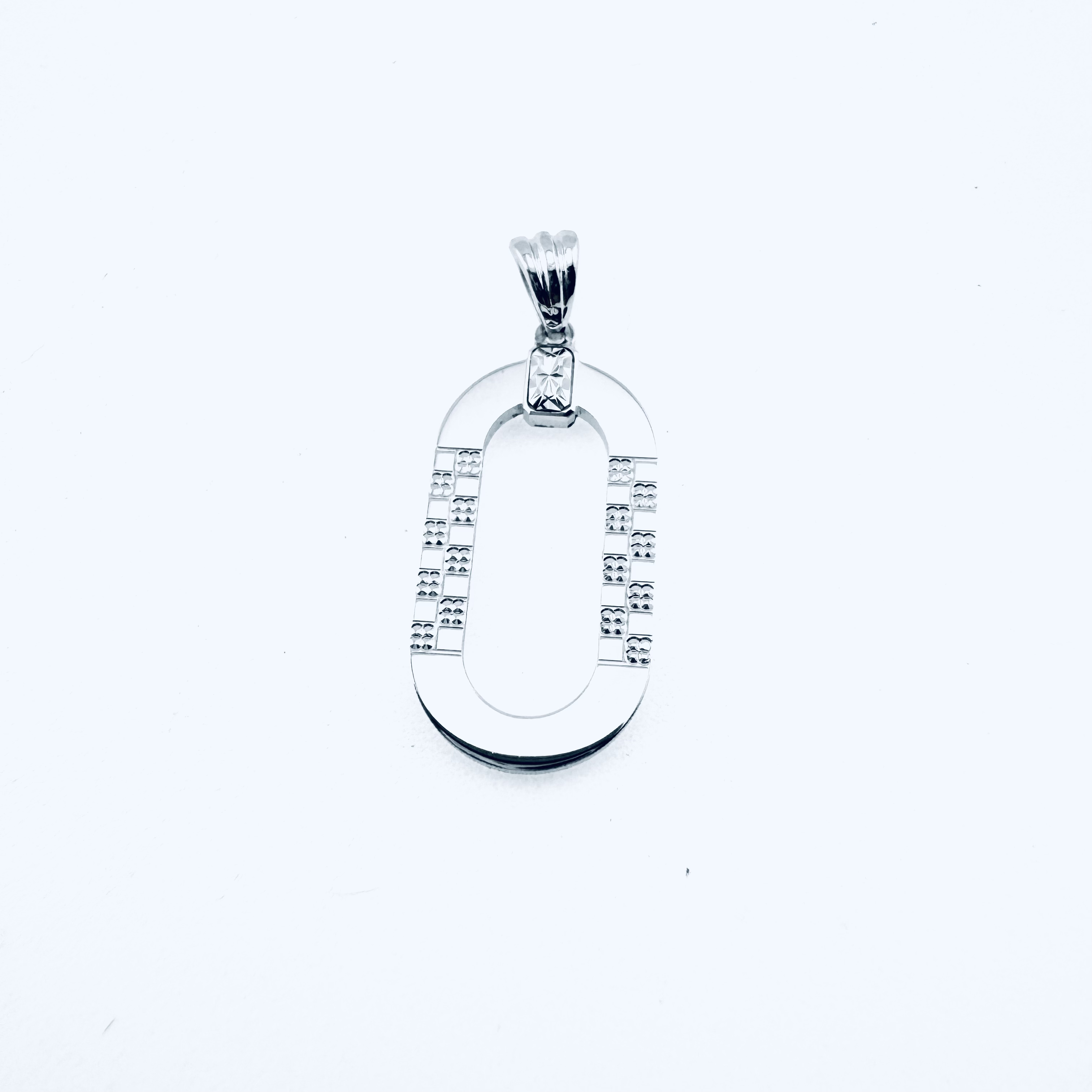 铂金Pt950马赛克回形针吊坠  2.92克