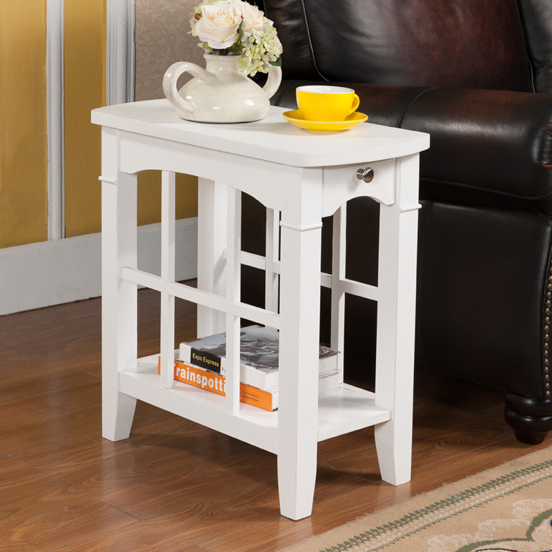 白色沙发边几小桌子迷你现代简约可移动小户型客厅边角茶几边柜