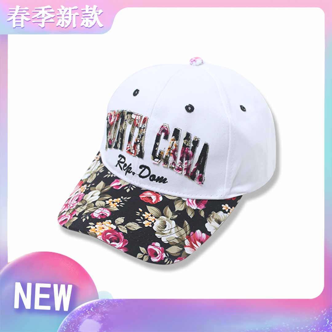 【立体有型 重工设计感！】J3896时尚碎花鸭舌帽多功能棒球帽