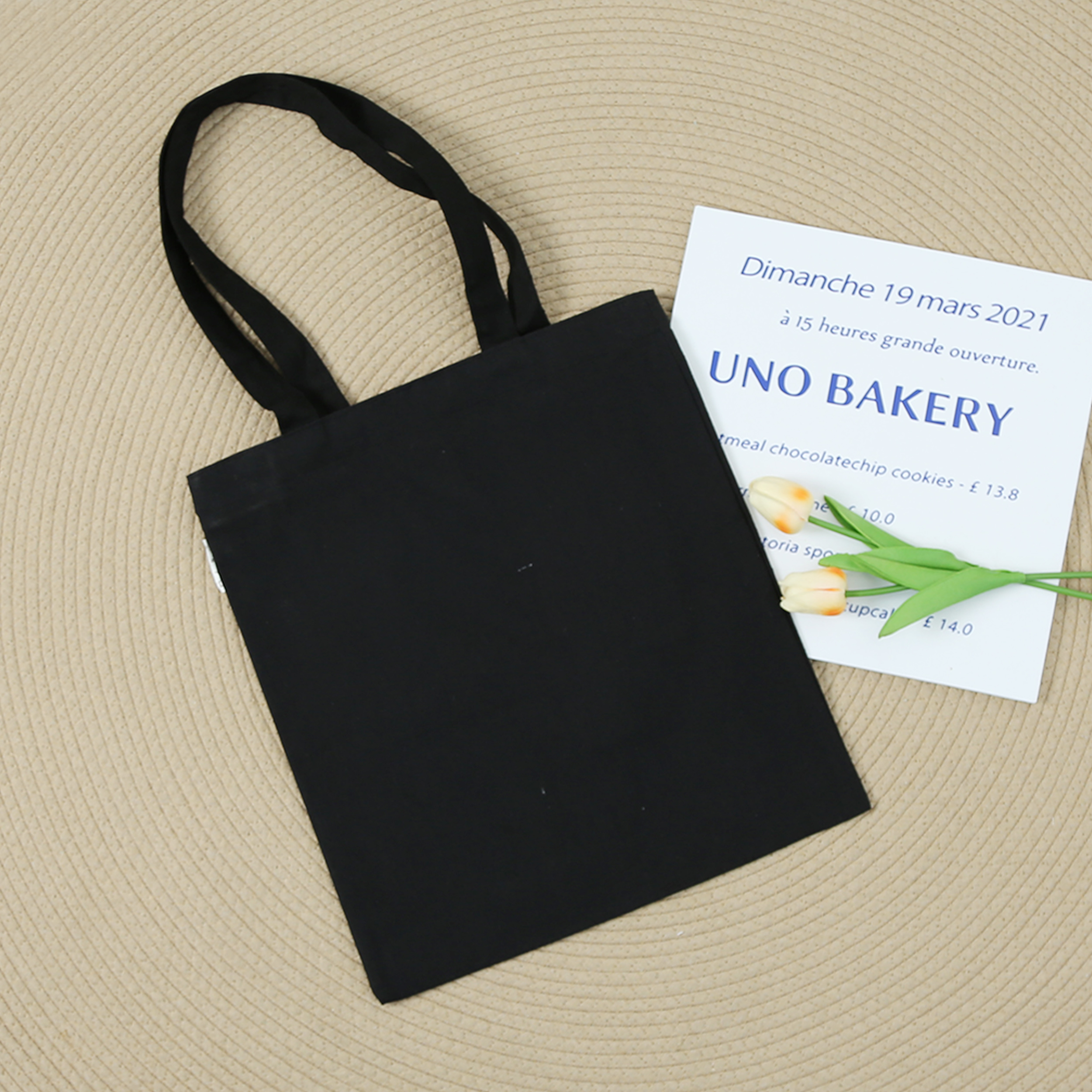 36*39cm百搭牛仔布包纯色黑色手提包潮流新颖轻便日韩系潮流6D141