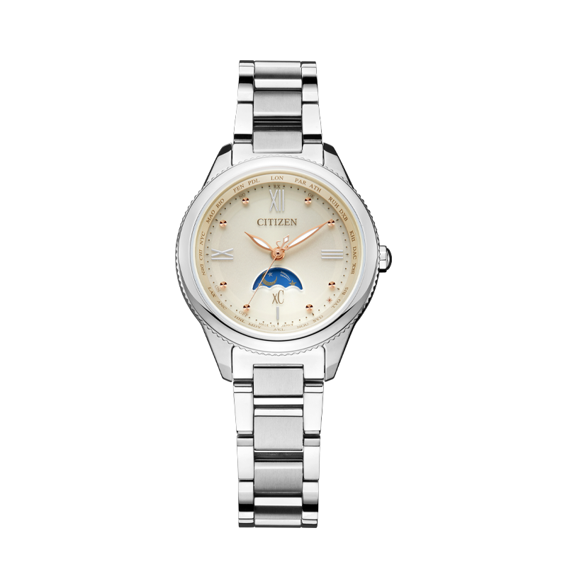 光动能多局电波日相简约气质女士手表EE1000-58A