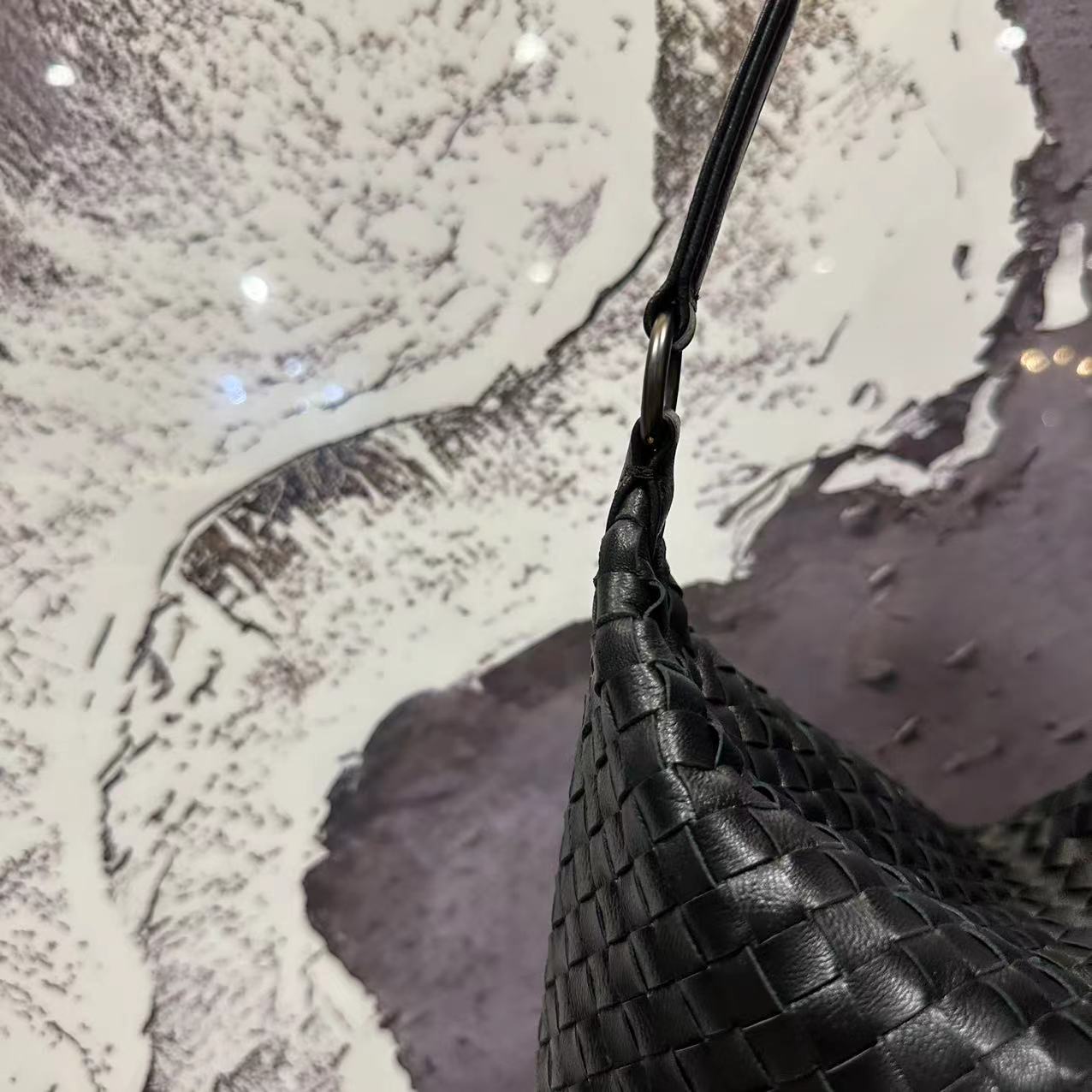 「废夜之都」vtg编织腋下包