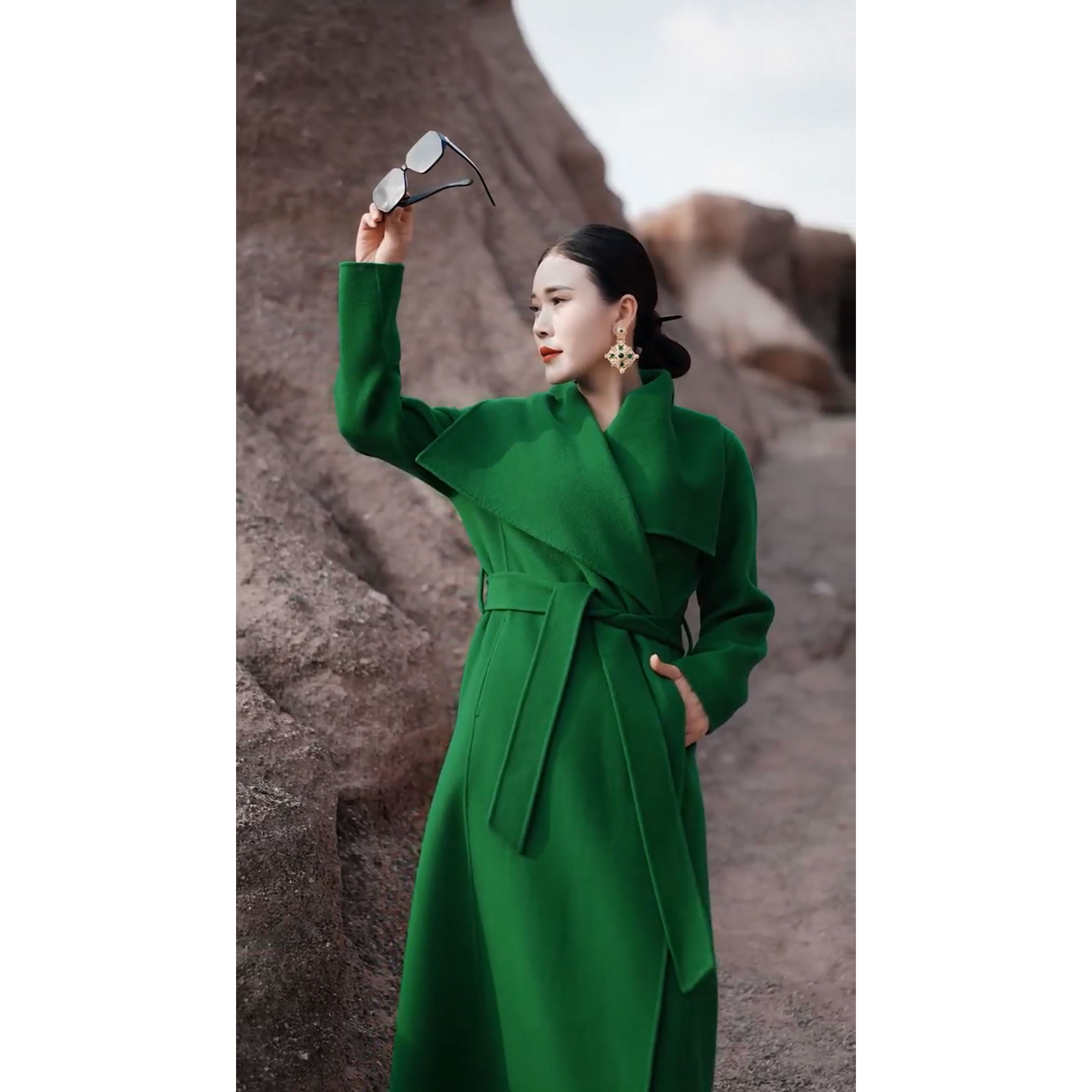 『青衫烟雨』孤品新中式国风时尚气质早秋新款秋冬新款风衣