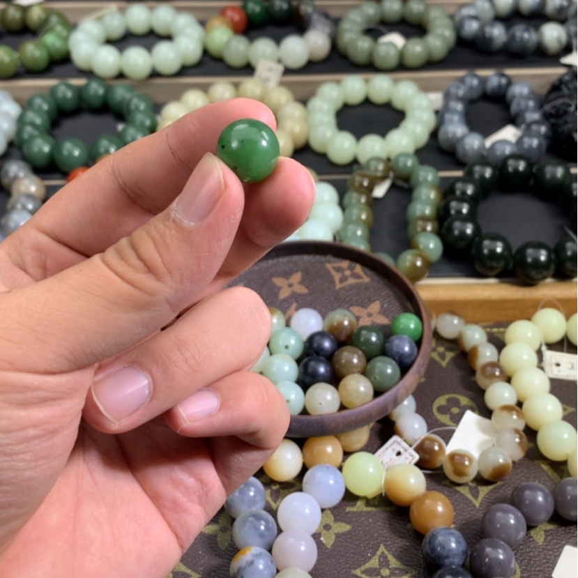【闪购商品】和田玉单珠定制未镶嵌嗯*