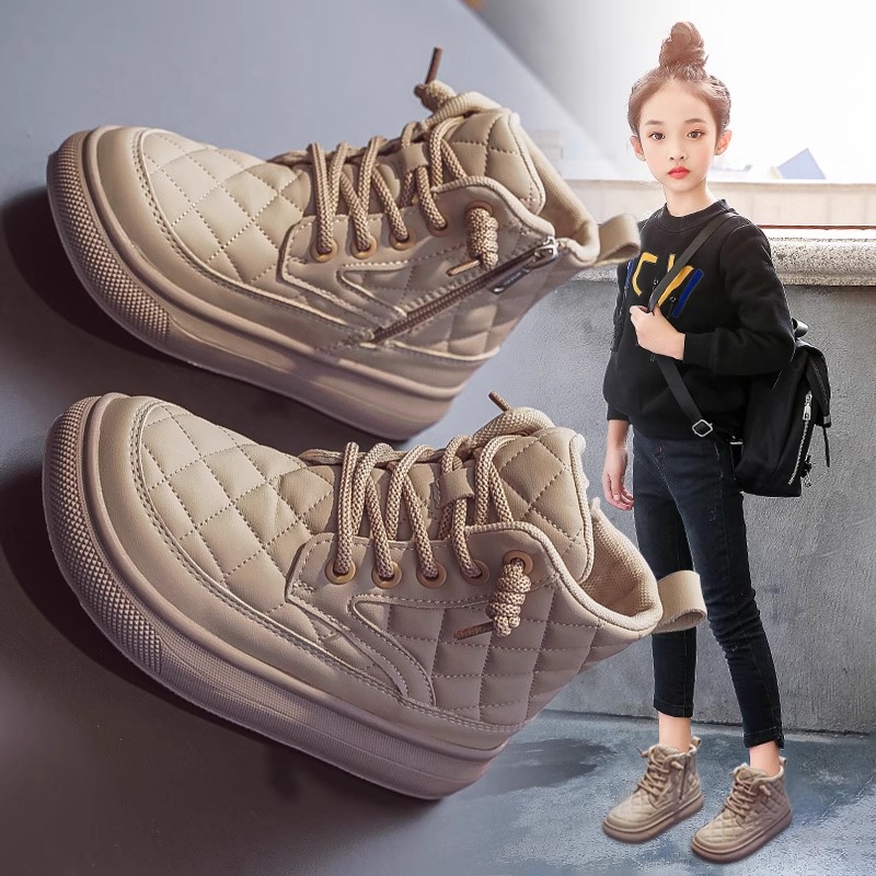 回力瑞女童马丁靴2023秋冬新款二棉鞋儿童加绒洋气短靴雪地靴童鞋