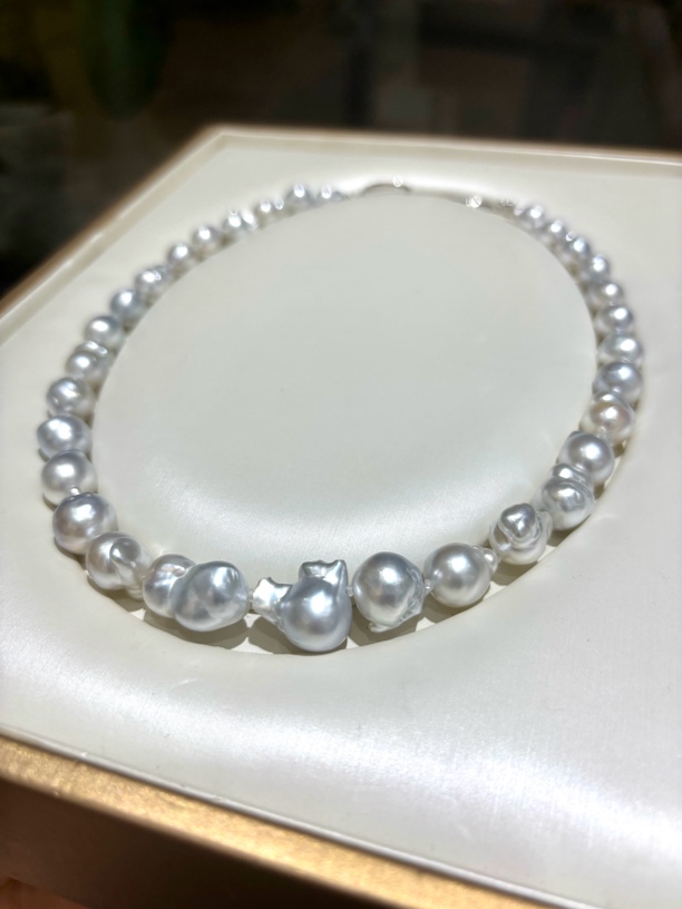 澳白巴洛克串链 银蓝光 个性时尚