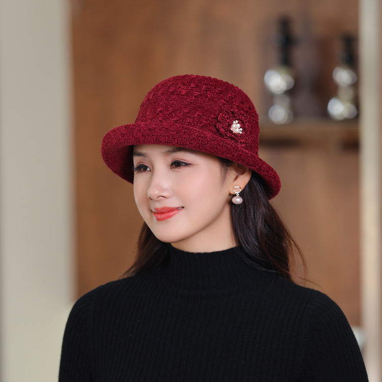 中老年女帽妈妈盆帽春秋老年人渔夫帽休闲布帽老人帽子奶奶帽秋冬