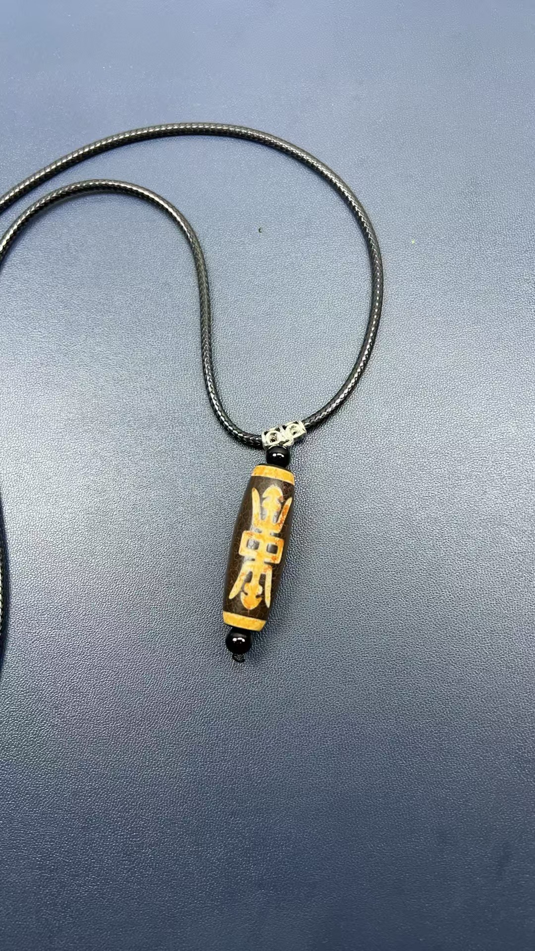 复古竖版玛瑙项链fs