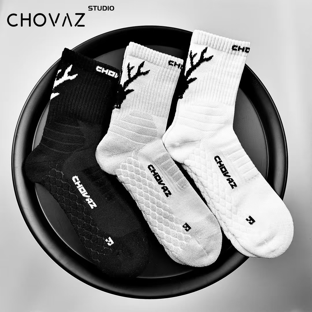 户外运动袜加厚毛巾底耐磨防滑中筒篮球袜运动袜子透气精英袜长筒