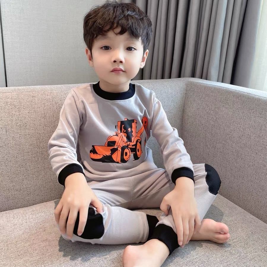 儿童童装儿童家居服套装男童加厚秋衣秋裤舒适2023秋冬新款中大童