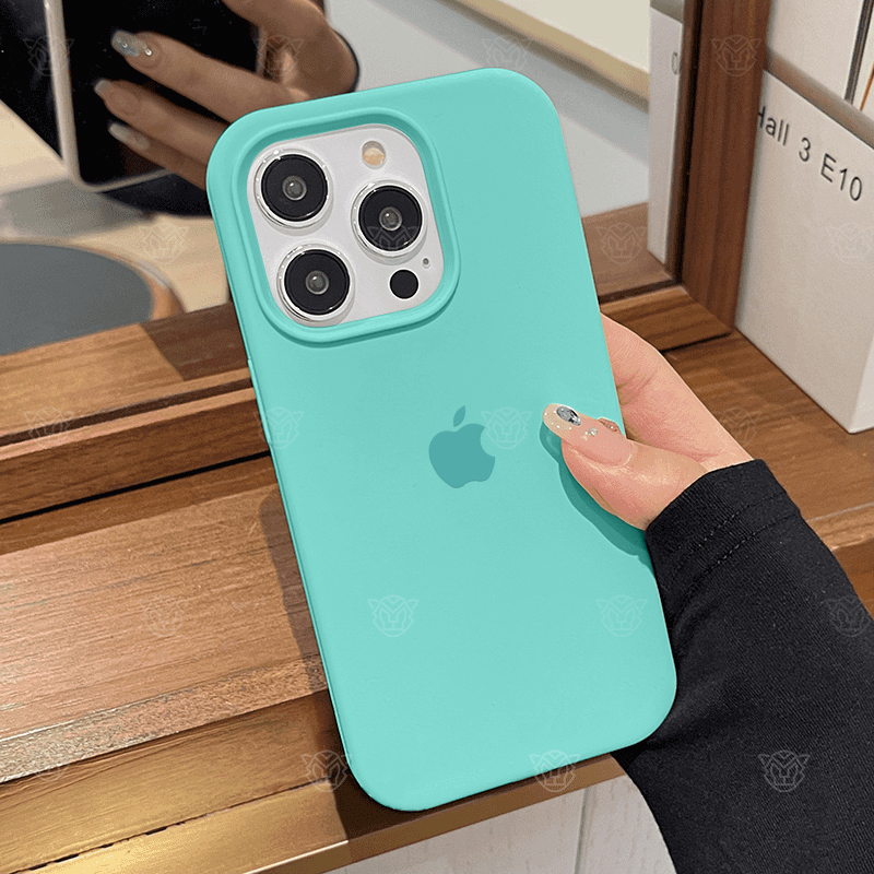 冰海蓝iPhone15液态硅胶13Xs苹果14promax防摔软12大孔11Xr手机壳
