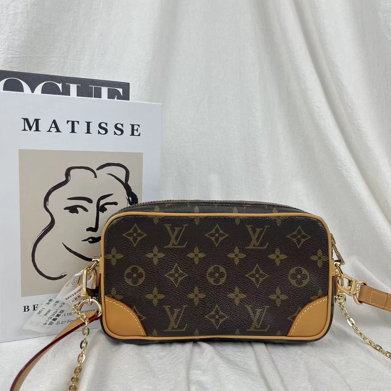 95新 LouisVuitton/路易威登 lv 中古单层小相机包横版小号经典