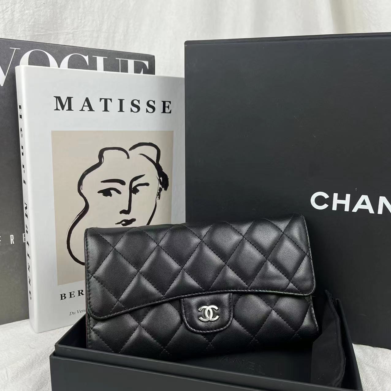 99新 Chanel/香奈儿 香奈儿 黑银钱包