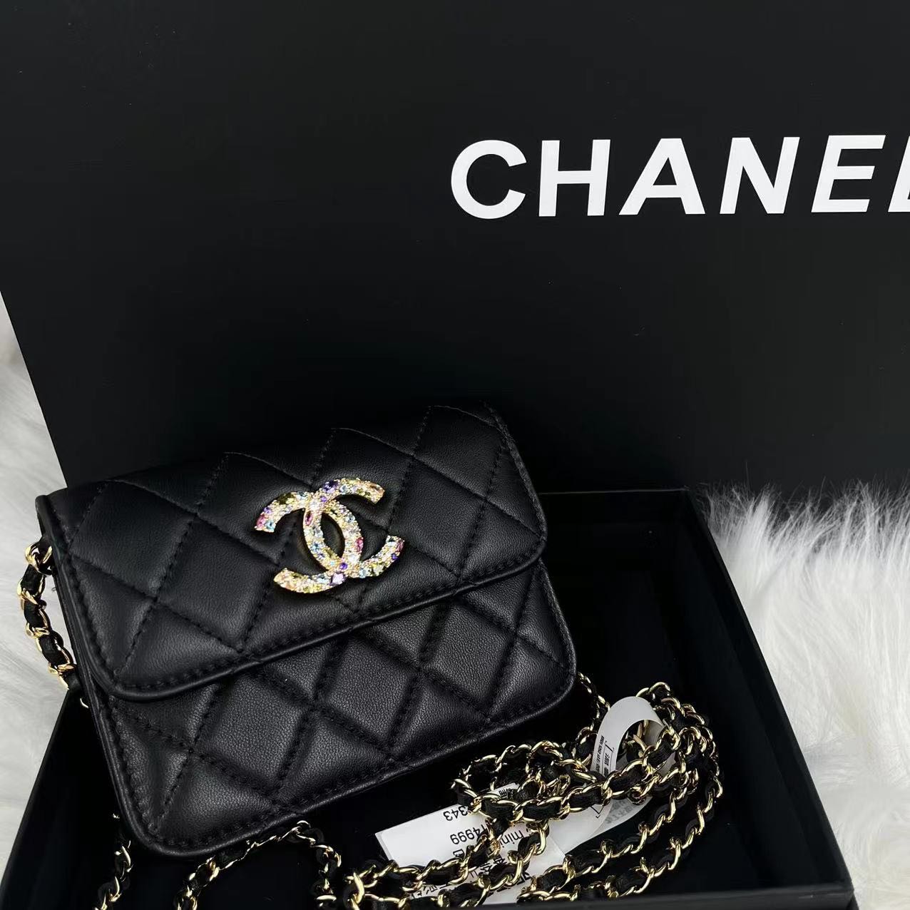 99新 Chanel/香奈儿 宝石彩钻 mini woc小废包